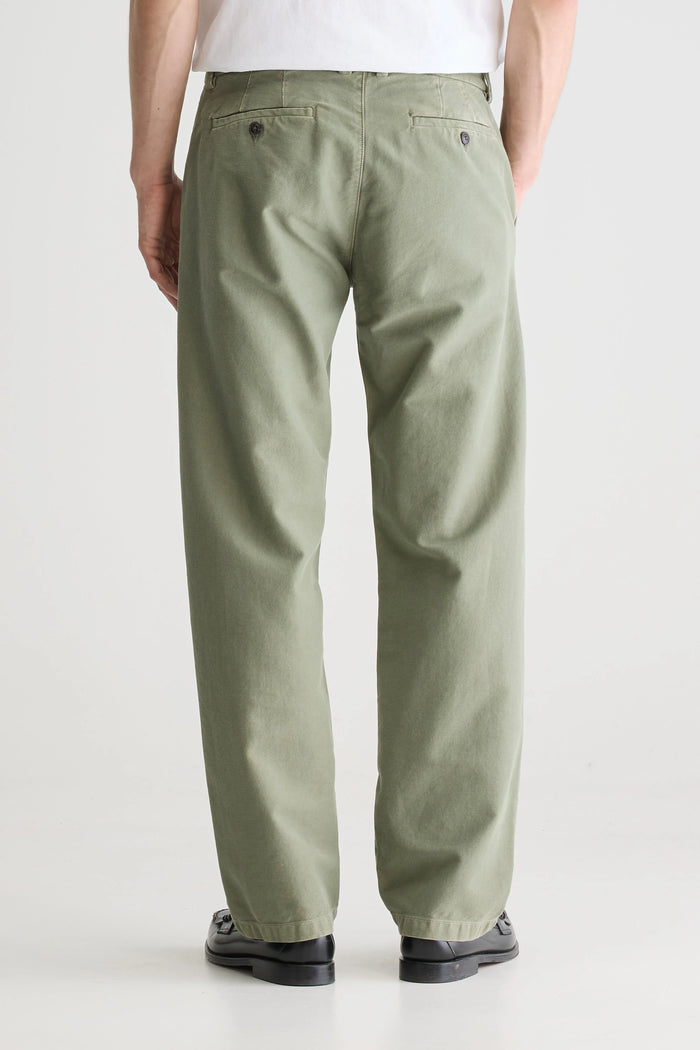 Bellerose Pantalon Chino Gris-vert Pour Homme
