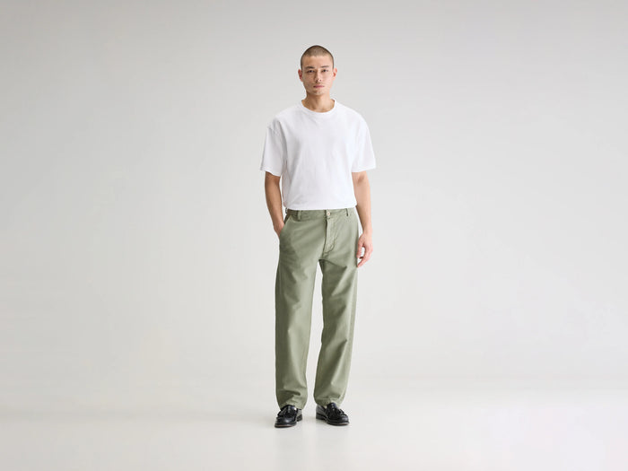 Bellerose Pantalon chino gris-vert pour homme