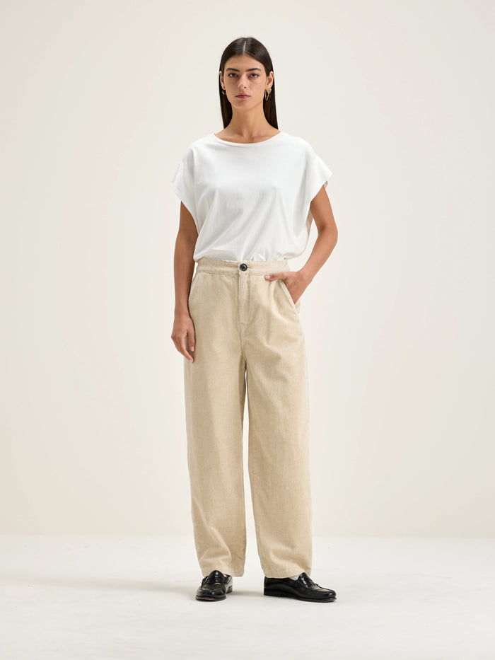 Bellerose Pantalon Décontracté écru Pour Femmes
