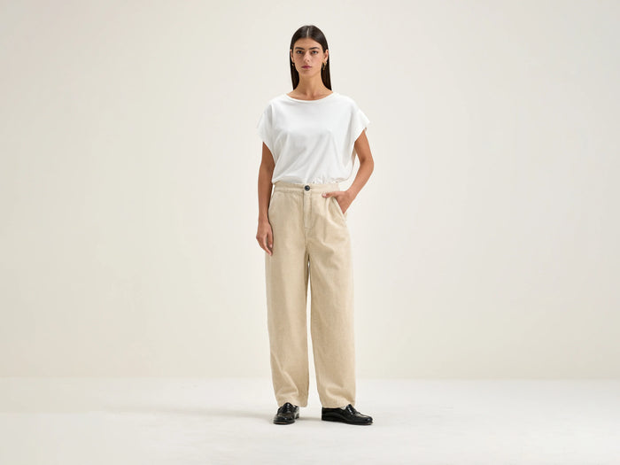 Bellerose Pantalon décontracté écru pour femmes