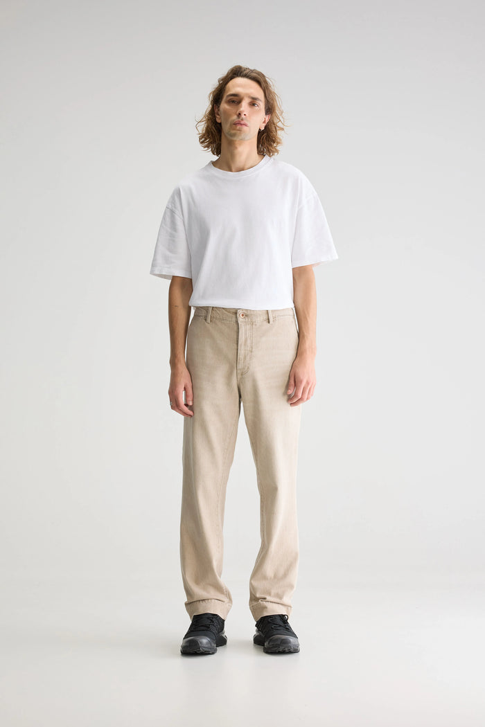 Bellerose Pantalon Droit Gris Clair Pour Homme