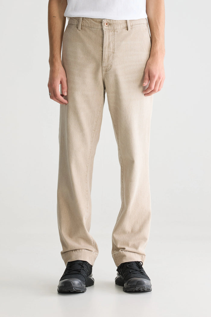 Bellerose Pantalon Droit Gris Clair Pour Homme