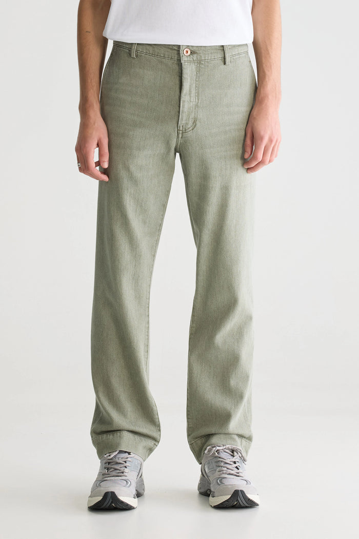 Bellerose Pantalon Droit Vert Pour Homme