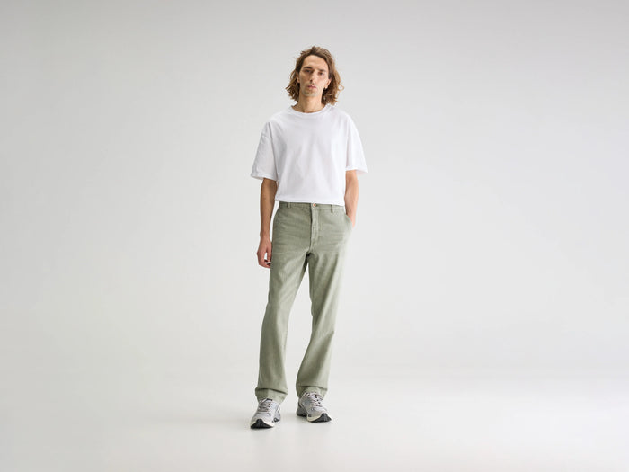 Bellerose Pantalon droit vert pour homme