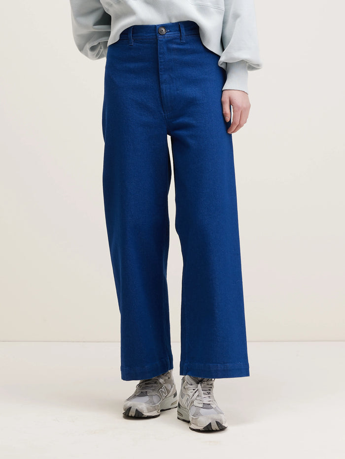 Bellerose Pantalon Large Bleu Pour Femmes
