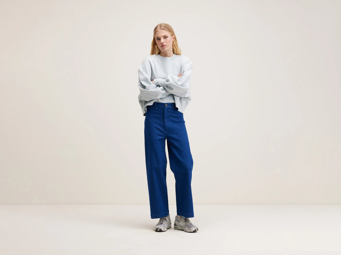 Bellerose Pantalon Large Bleu Pour Femmes