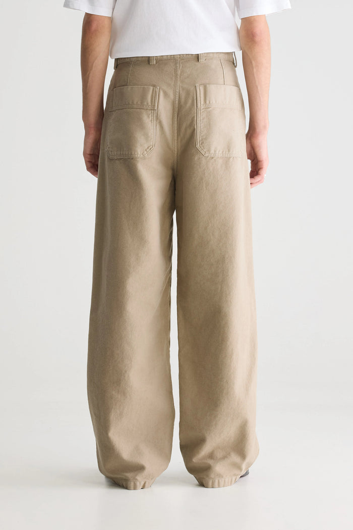 Bellerose Pantalon Large Gris-beige Pour Homme