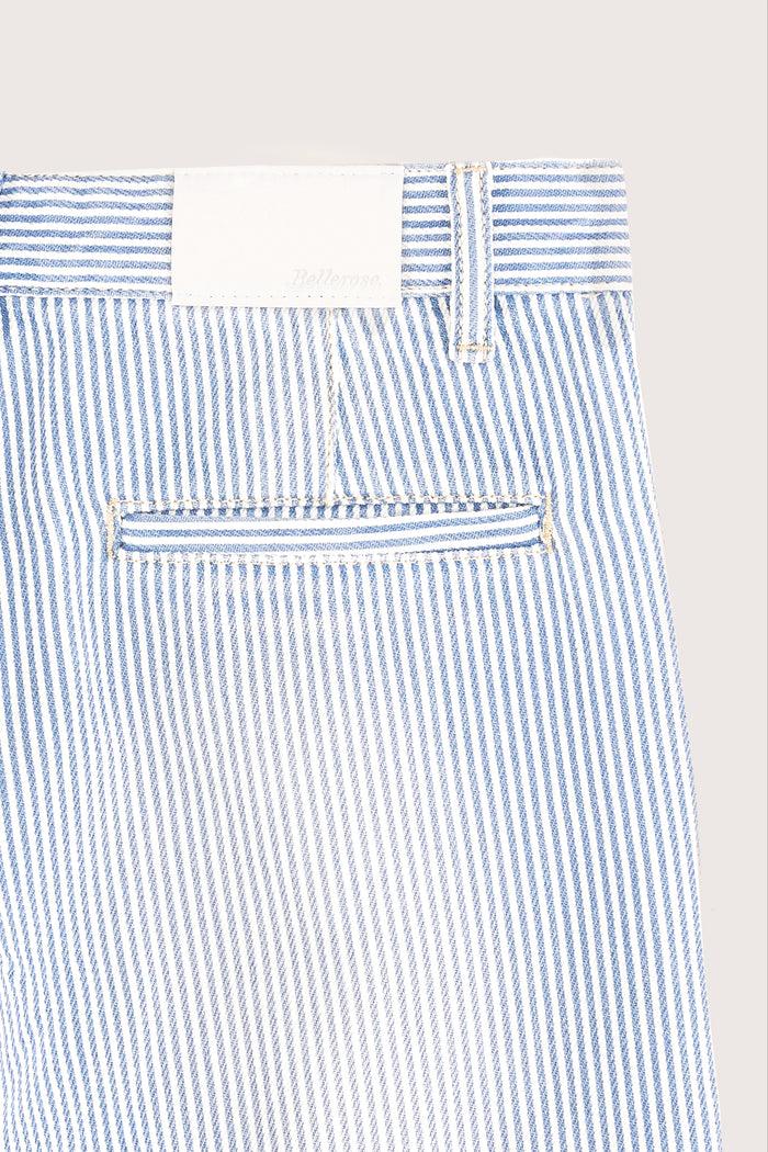 Bellerose Pantalon Large Rayé En Jean Pour Filles