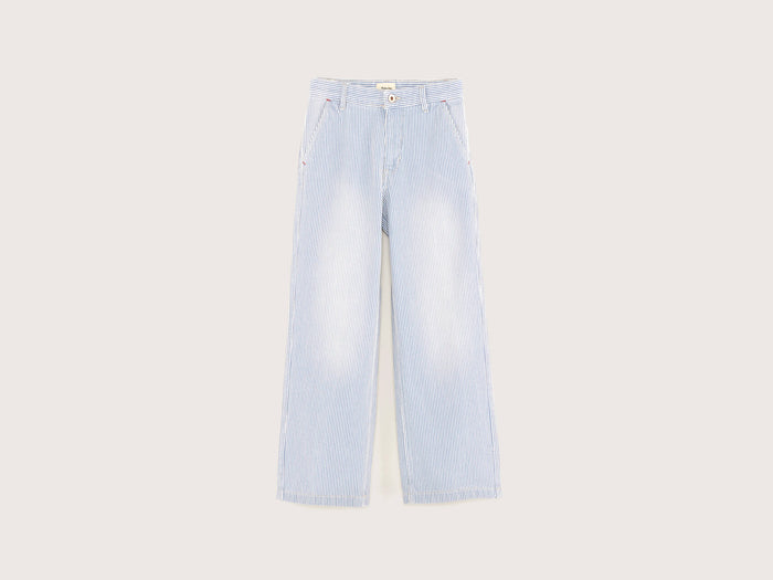 Bellerose Pantalon large rayé en jean pour filles