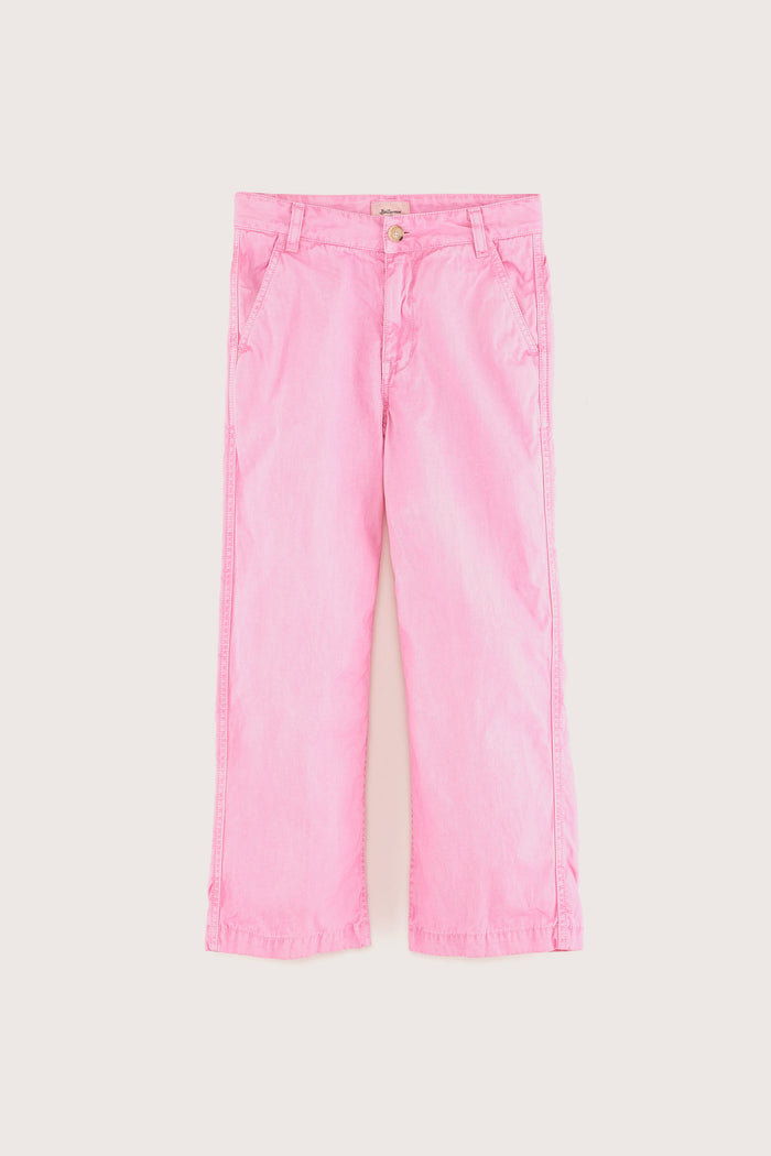 Bellerose Pantalon Large Rose En Jean Pour Filles
