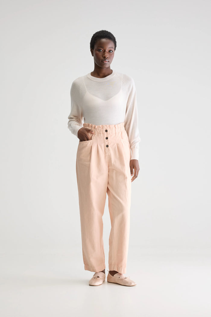 Bellerose Pantalon Paperbag Rose Pour Femmes