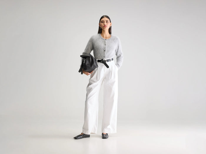 Bellerose Pantalon Plissé Blanc Pour Femmes