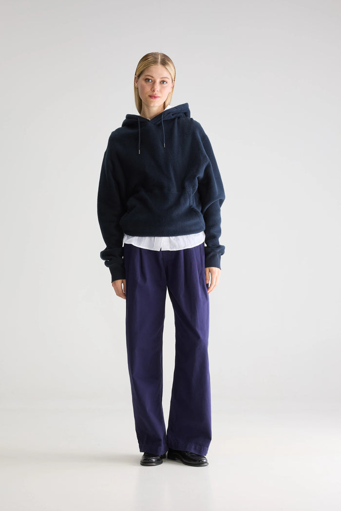 Bellerose Pantalon Plissé Marine Pour Femmes