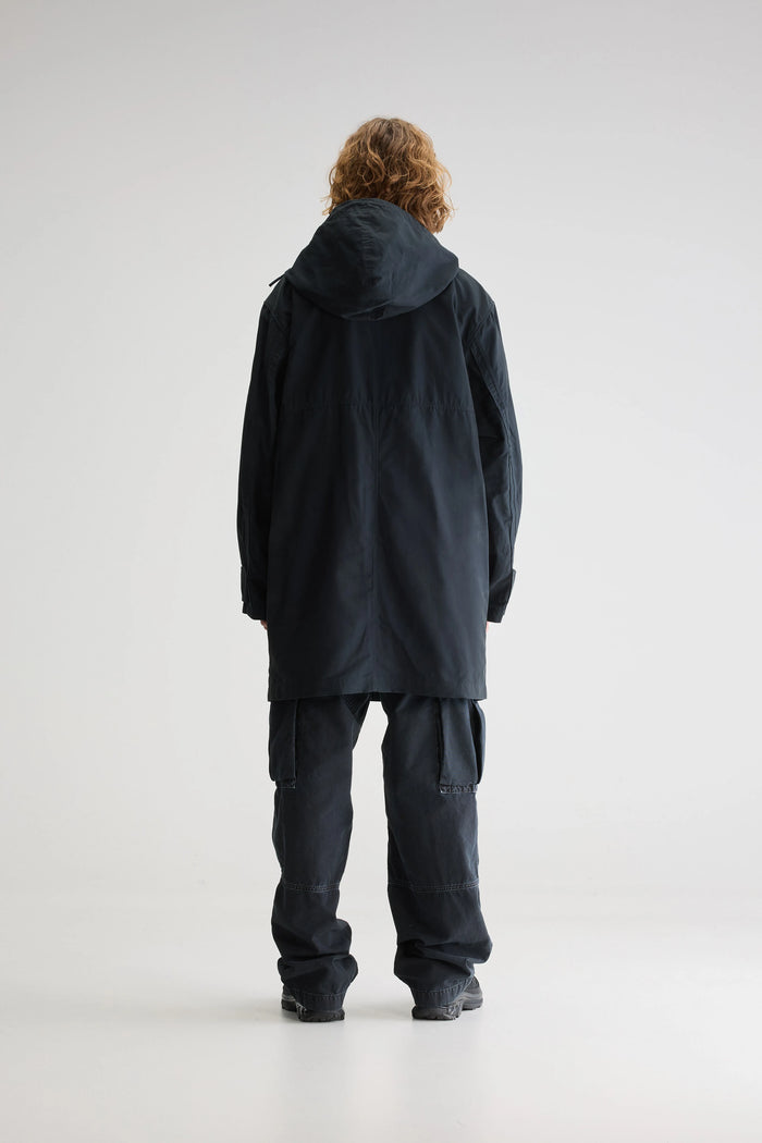 Bellerose Parka à Capuche Bleu Foncé Pour Homme