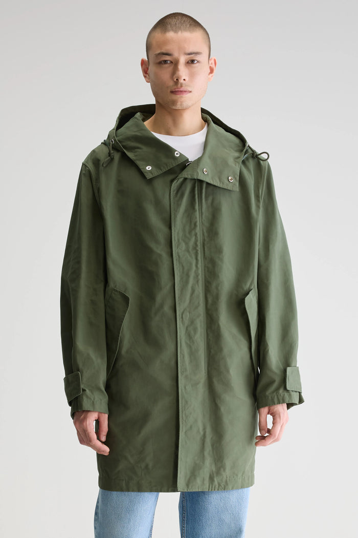 Bellerose Parka à Capuche Kaki Pour Homme