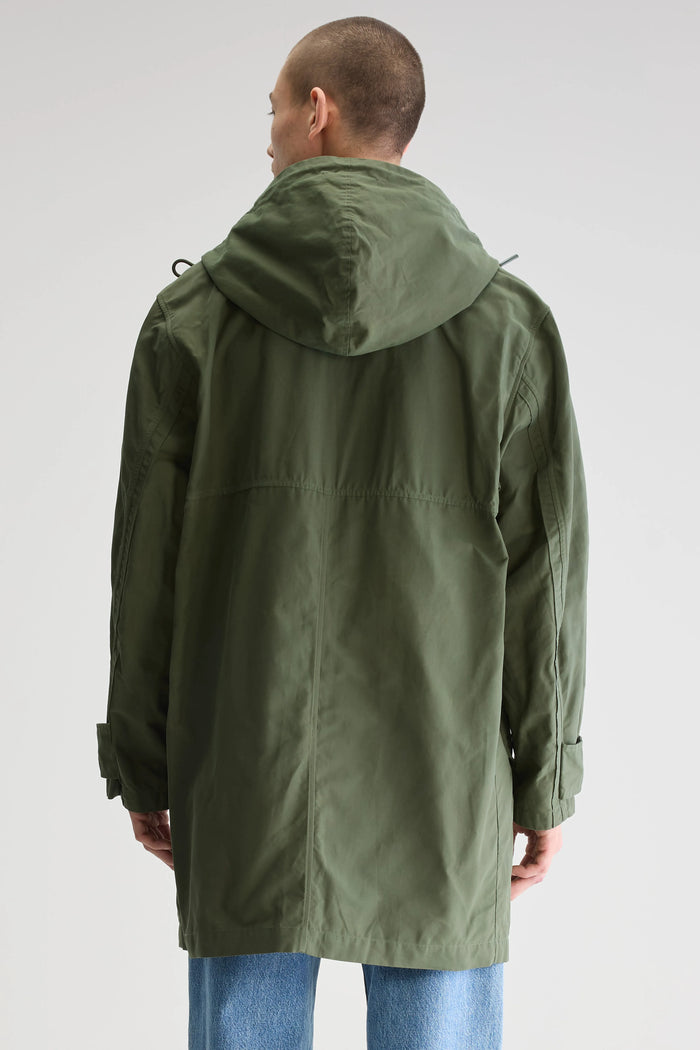 Bellerose Parka à Capuche Kaki Pour Homme