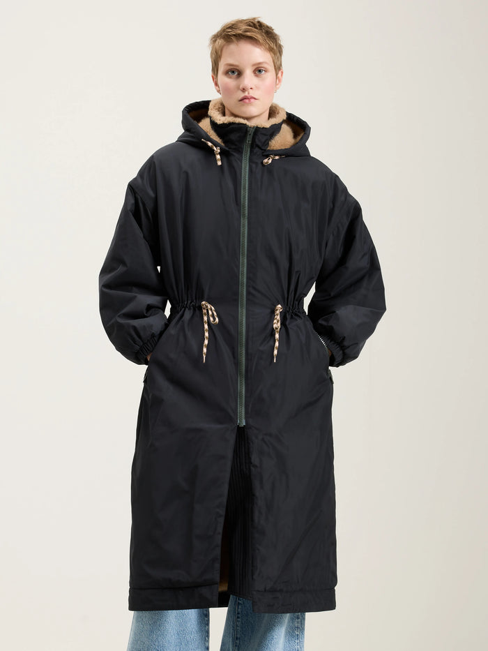 Bellerose Parka Bleu Marine Oversized Pour Femmes