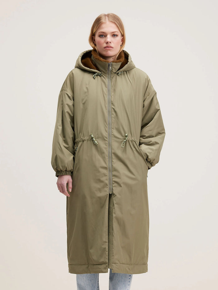 Bellerose Parka Kaki Oversized Pour Femmes