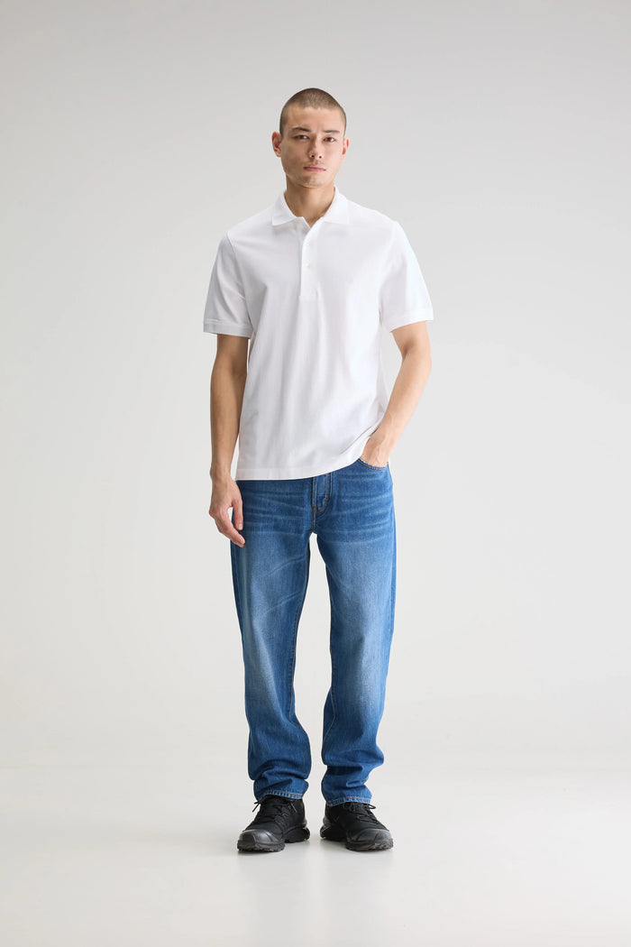 Bellerose Polo Blanc à Manches Courtes Pour Homme