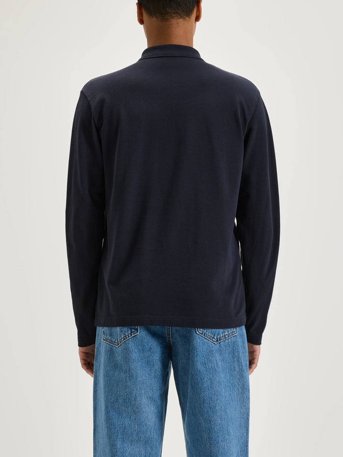 Bellerose Polo En Coton Bleu Marine Pour Hommes