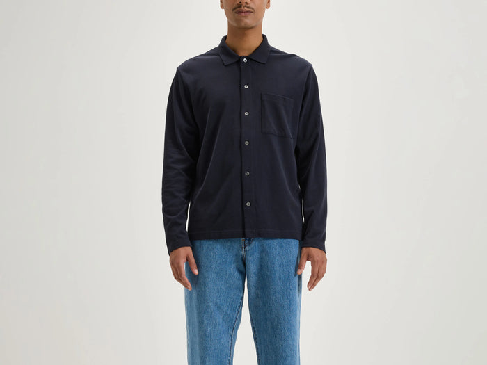 Bellerose Polo en coton bleu marine pour hommes