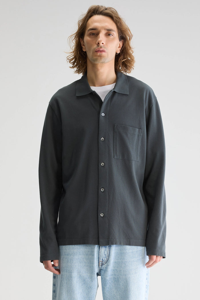 Bellerose Polo Gris à Manches Longues Pour Homme