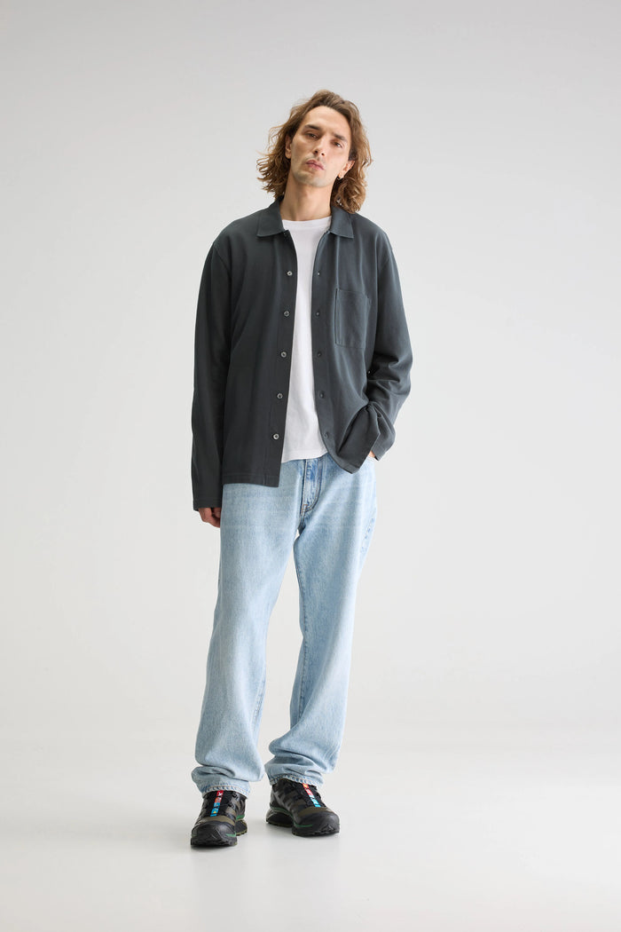 Bellerose Polo Gris à Manches Longues Pour Homme