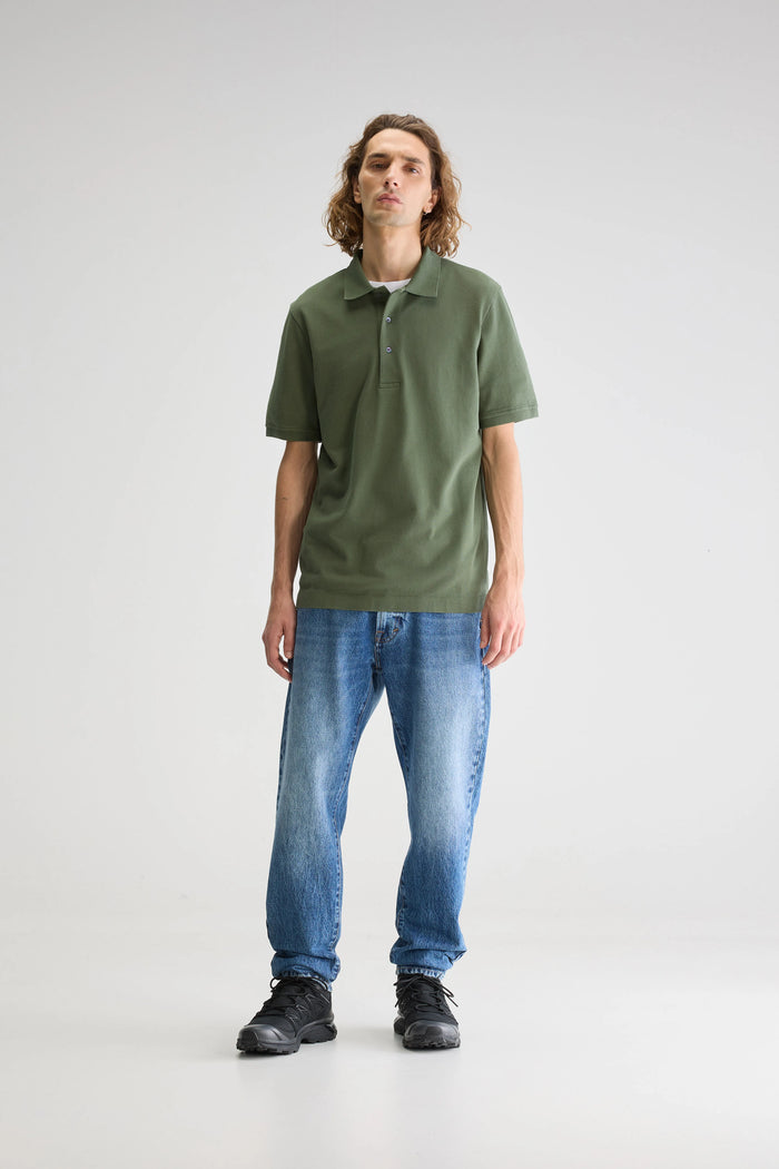 Bellerose Polo Vert à Manches Courtes Pour Homme