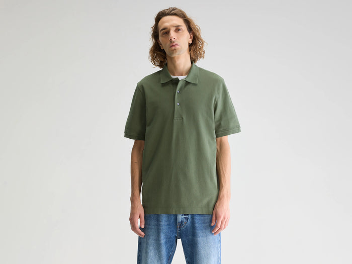 Bellerose Polo vert à manches courtes pour homme