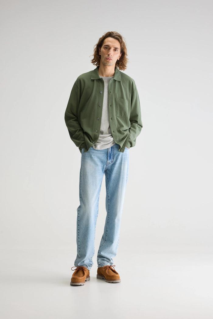 Bellerose Polo Vert à Manches Longues Pour Homme