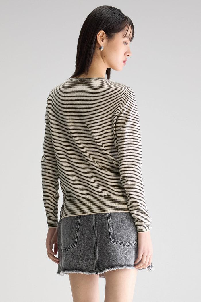 Bellerose Pull Ajusté Rayé Pour Femmes