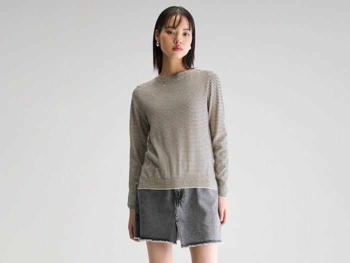 Bellerose Pull ajusté rayé pour femmes