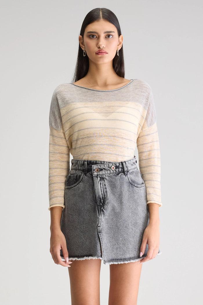 Bellerose Pull Beige À Col Bateau Pour Femmes