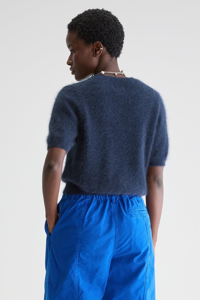 Bellerose Pull Bleu à Manches Courtes Pour Femmes