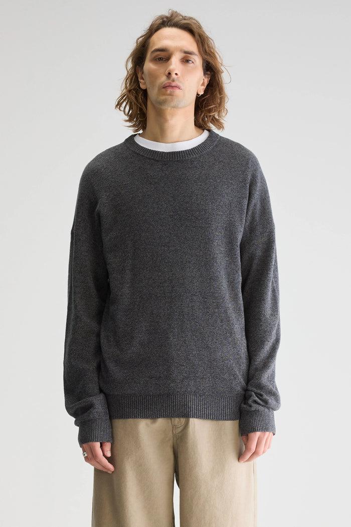 Bellerose Pull Col Rond Anthracite Pour Homme