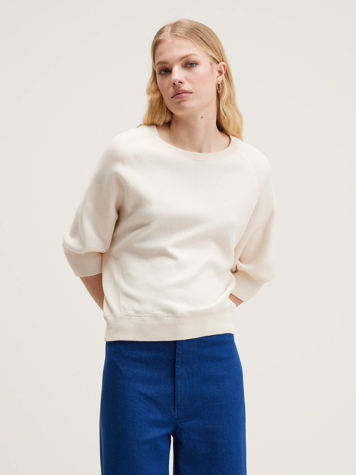 Bellerose Pull Col Rond écru Pour Femmes