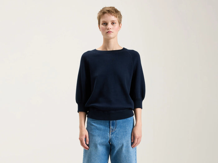Bellerose Pull col rond en bleu marine pour femmes