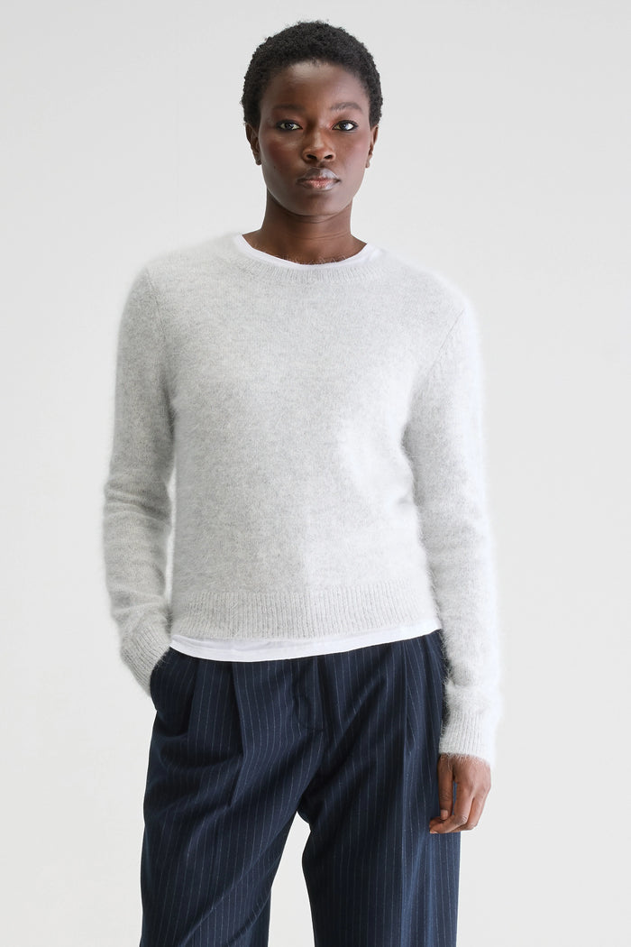 Bellerose Pull Col Rond Gris Pour Femmes