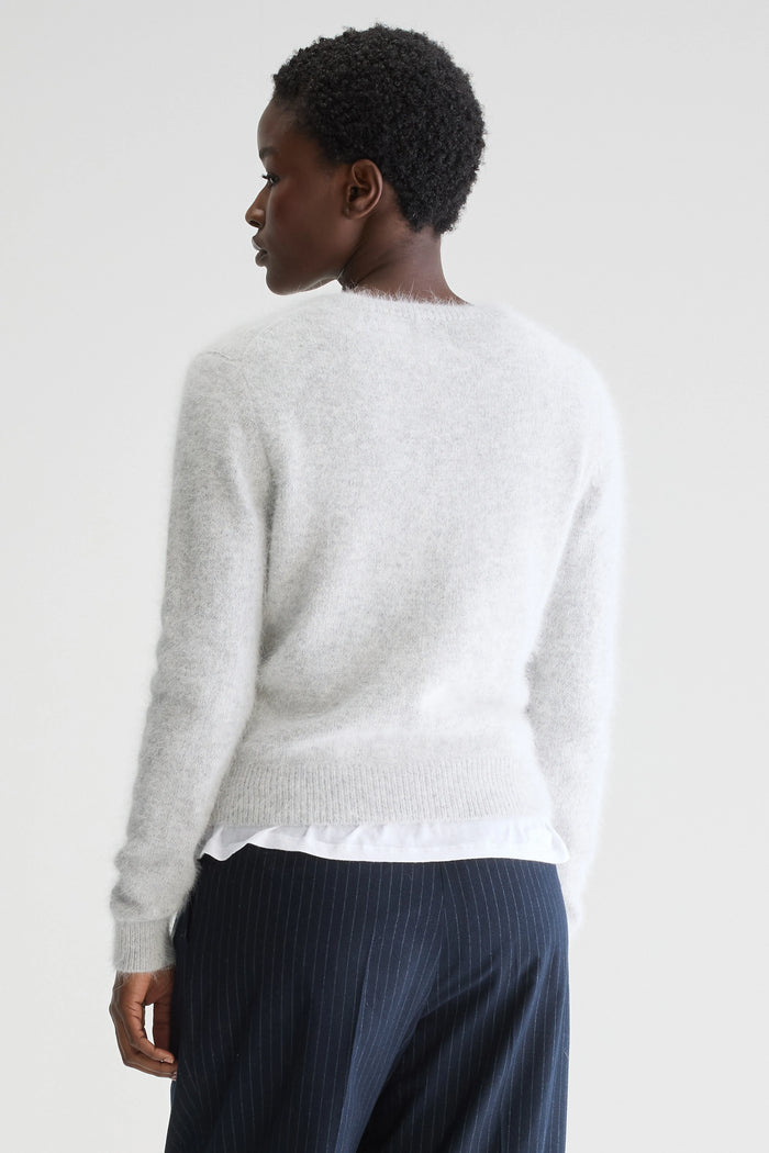 Bellerose Pull Col Rond Gris Pour Femmes