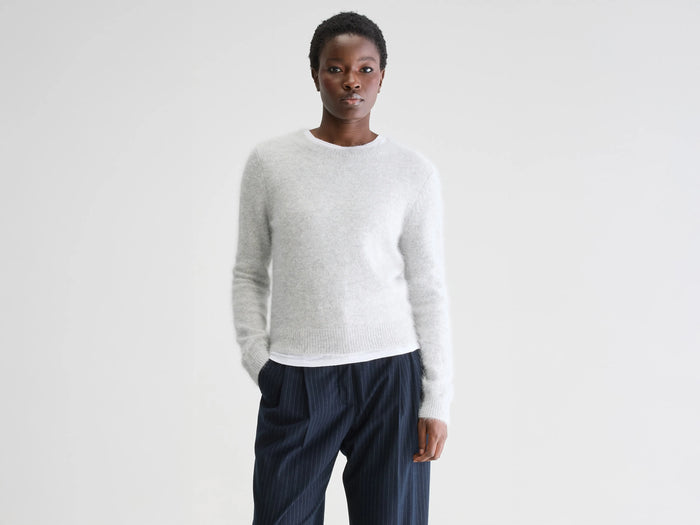 Bellerose Pull Col Rond Gris Pour Femmes