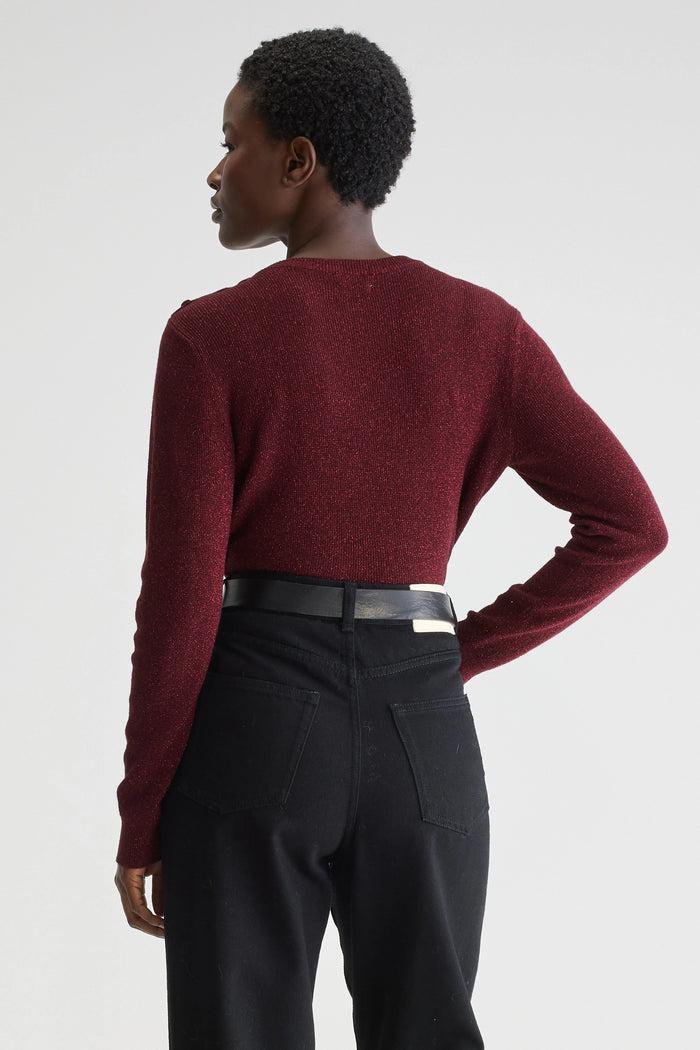 Bellerose Pull Coupe Slim Bordeaux Pour Femmes