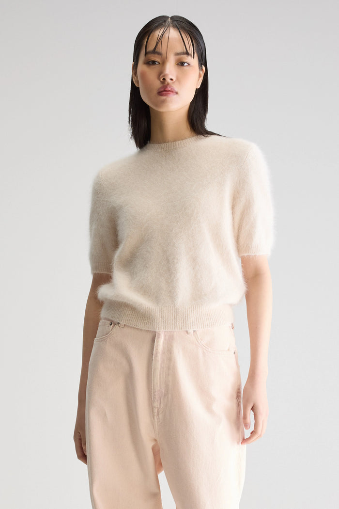 Bellerose Pull écru à Manches Courtes Pour Femmes