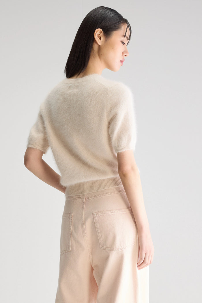 Bellerose Pull écru à Manches Courtes Pour Femmes