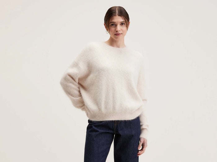 Bellerose Pull en angora écru pour femmes