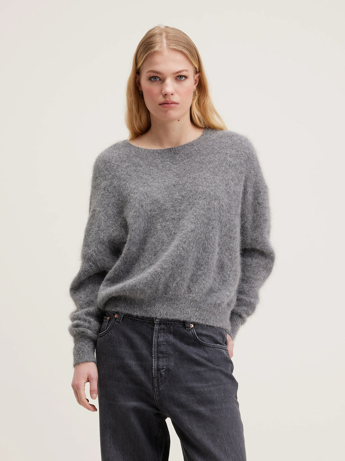 Bellerose Pull En Angora Gris Pour Femmes