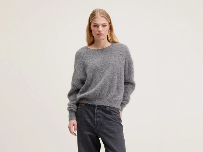 Bellerose Pull en angora gris pour femmes