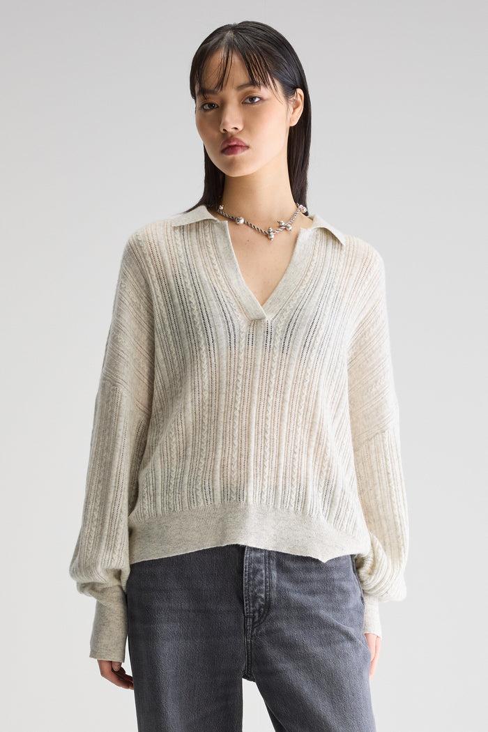 Bellerose Pull Oversize à Col Polo Pour Femmes