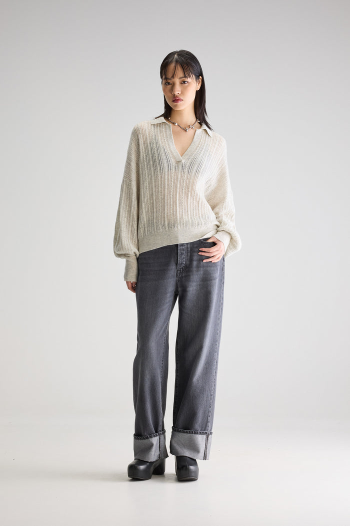 Bellerose Pull Oversize à Col Polo Pour Femmes