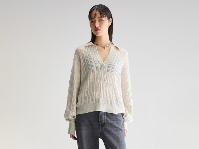 Bellerose Pull oversize à col polo pour femmes
