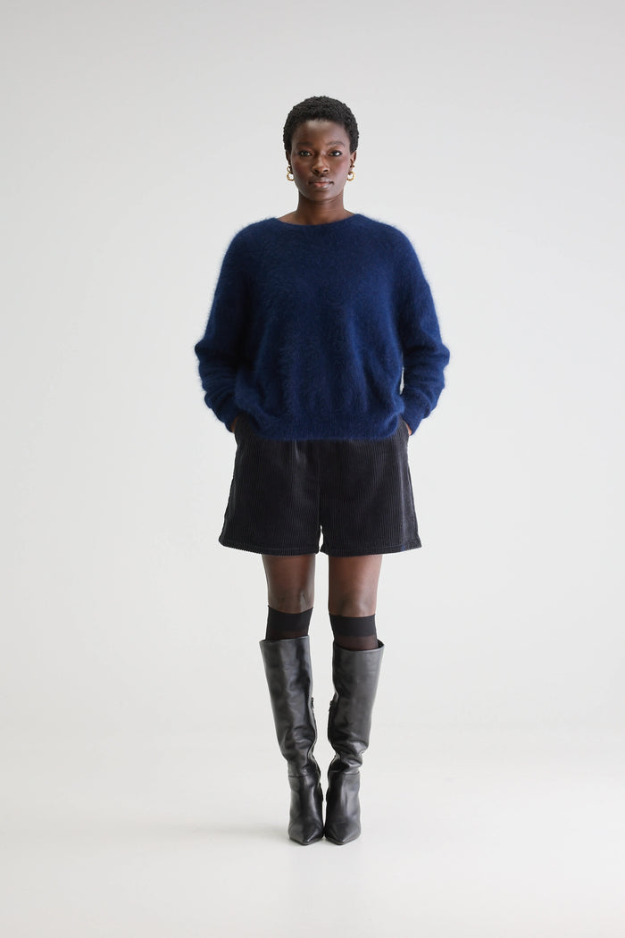 Bellerose Pull Oversize Bleu Marine Pour Femmes